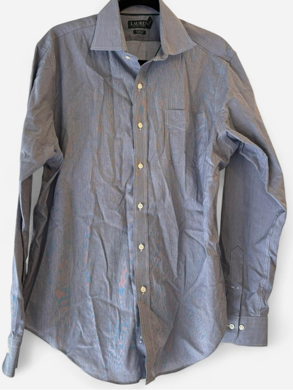 Lauren Ralph Lauren Blue Stripe Men's Dress Shirt Size 16.5